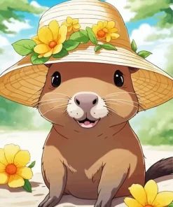 Cute Capybara Diamond Painting