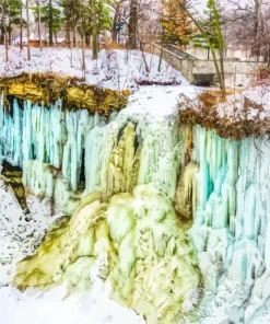Frozen Minnehaha Falls Diamond Painting