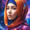 Galaxy Muslim Girl Diamond Painting