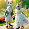 Giant Bunny Couple Diamond Painting