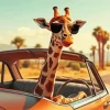 Giraffe Car Art Diamond Painting