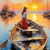 Girl In Boat Diamond Painting