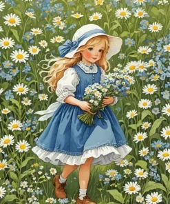 Girl In Field Diamond Painting