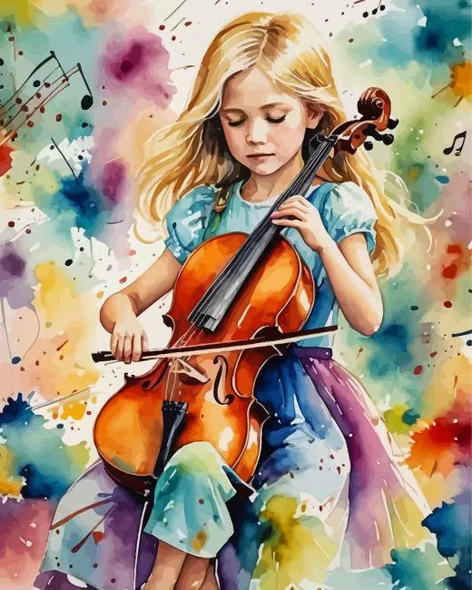 girl playing cello Diamond Paints Girl Playing Cello Diamond Painting
