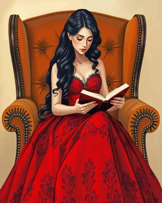 girl rading a book Diamond Paintings Girl Reading A Book Diamond Painting