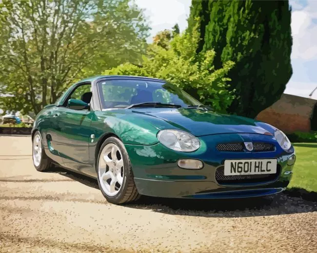 green mgf car Diamond Paintings Green Gf Car Diamond Painting