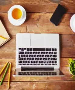 Laptop And Coffee Diamond Painting