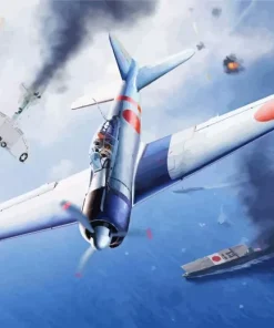 Mitsubishi A6m Zero Diamond Painting