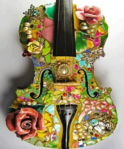 Mosaic Violin Diamond Painting