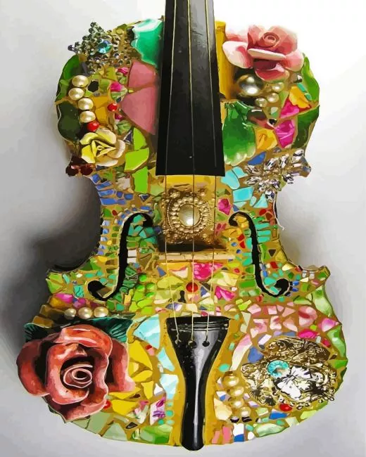 mosaic violin Diamond Paintings Mosaic Violin Diamond Painting