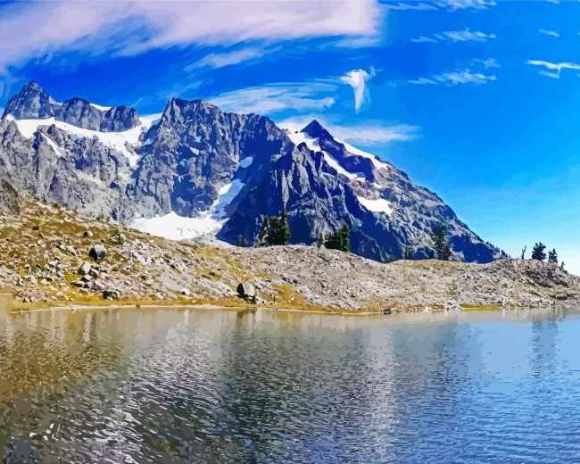 mount baker lake Diamond Paintings Mount Baker Lake Diamond Painting