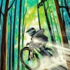 Mountain Biking Illustration Diamond Painting