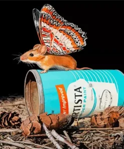 Mouse And Butterfly Diamond Painting