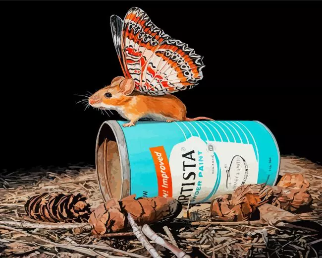 mouse and butterfly Diamond Paintings Mouse And Butterfly Diamond Painting