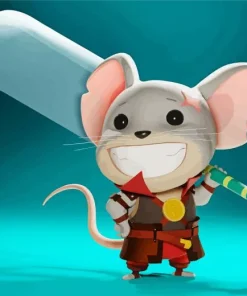Mouse Warrior Diamond Painting
