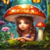 Mushroom Fairy Diamond Painting