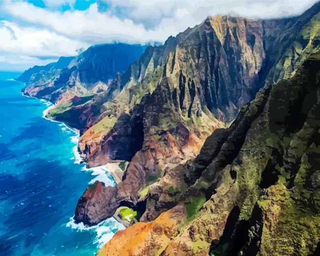 na pali coast state Wilderness Park Diamond by Numbers Na Pali Coast State Wilderness Park Diamond Painting