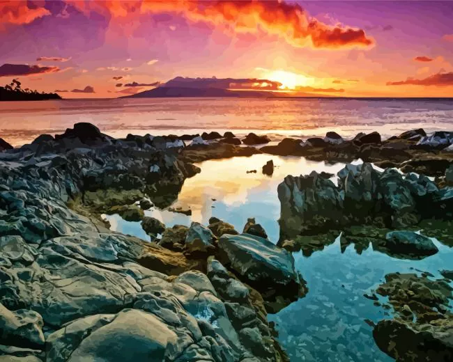 napili bay sunset Diamond Paintings Napili Bay Sunset Diamond Painting