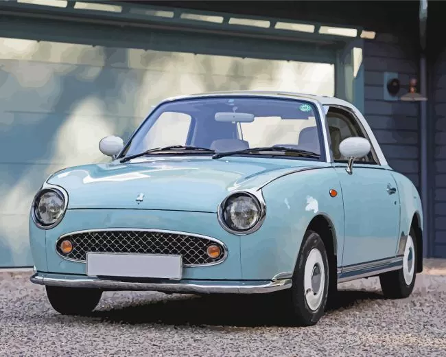 nissan figaro car Diamond Paints Nissan Figaro Car Diamond Painting