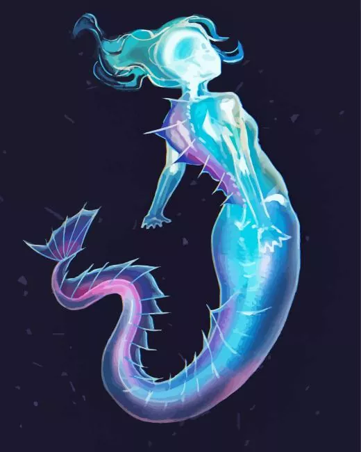 nudibranch mermaid Diamond By Numbers Nudibranch Mermaid Diamond Painting