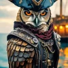 Owl Pirate Diamond Painting