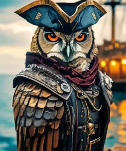 Owl Pirate Diamond Painting
