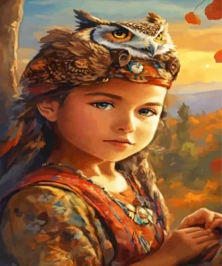 Owl Woman Diamond Painting
