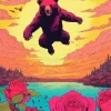 Pink Bear Diamond Painting