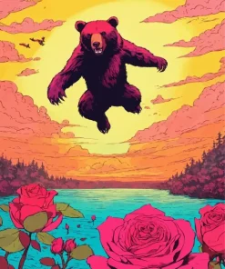 Pink Bear Diamond Painting