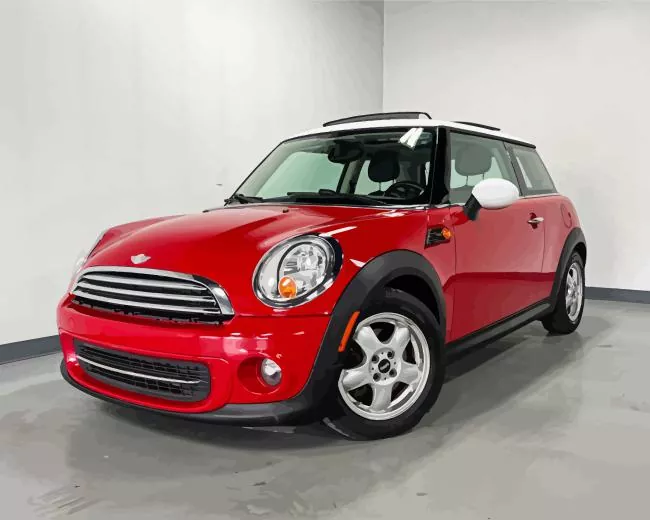 red mini cooper painting by number Red Mini Cooper Diamond Painting