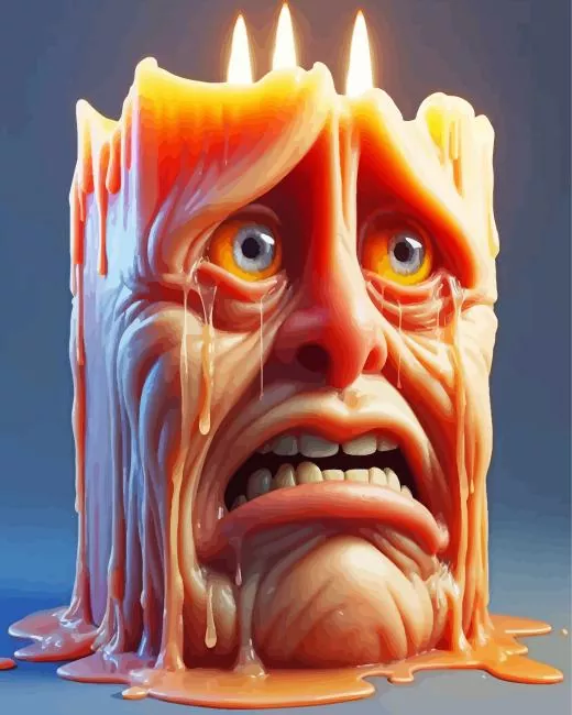 sad candle Diamond By Numbers Sad Candle Diamond Painting