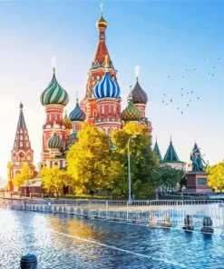 Saint Basils Cathedral Moscow Diamond Painting