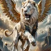 White Lion With Wings Diamond Painting