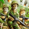 Army Cats Diamond Painting