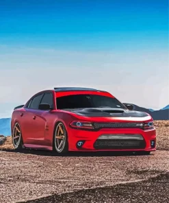 Black Red Charger Daytona 2020 Diamond Painting
