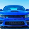 Blue Charger Front View Diamond Painting