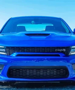 Blue Charger Front View Diamond Painting