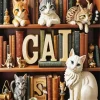 Bookcase Cats Diamond Painting