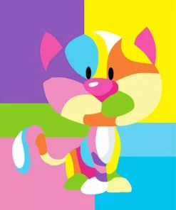 Cartoon Pop Art Cat Diamond Painting