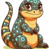 Cartoon Gila Monster Diamond Painting