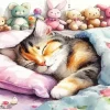Cat Nap Diamond Painting