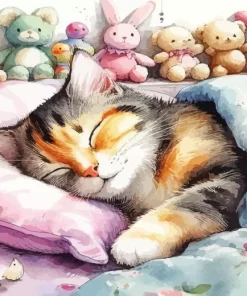Cat Nap Diamond Painting