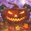 Cats And Pumpkin Diamond Painting