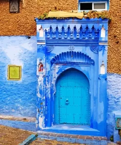 Chefchaouen Blue Door Diamond Painting