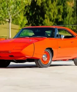 Classic Orange Charger Daytona Diamond Painting