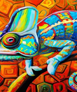 Colorful Chameleon Art Diamond Painting