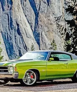 Green Chevelle Car Diamond Painting