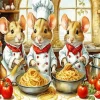 Italian Chef Mice Diamond Painting