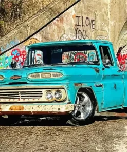 Old Teal Chevy Diamond Painting