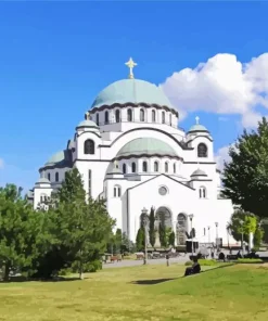 Serbia Saint Sava Temple Diamond Painting